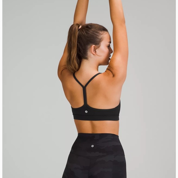 Lululemon black sports bra- Flow Nulu Bra- Size 12 New - Picture 2 of 6